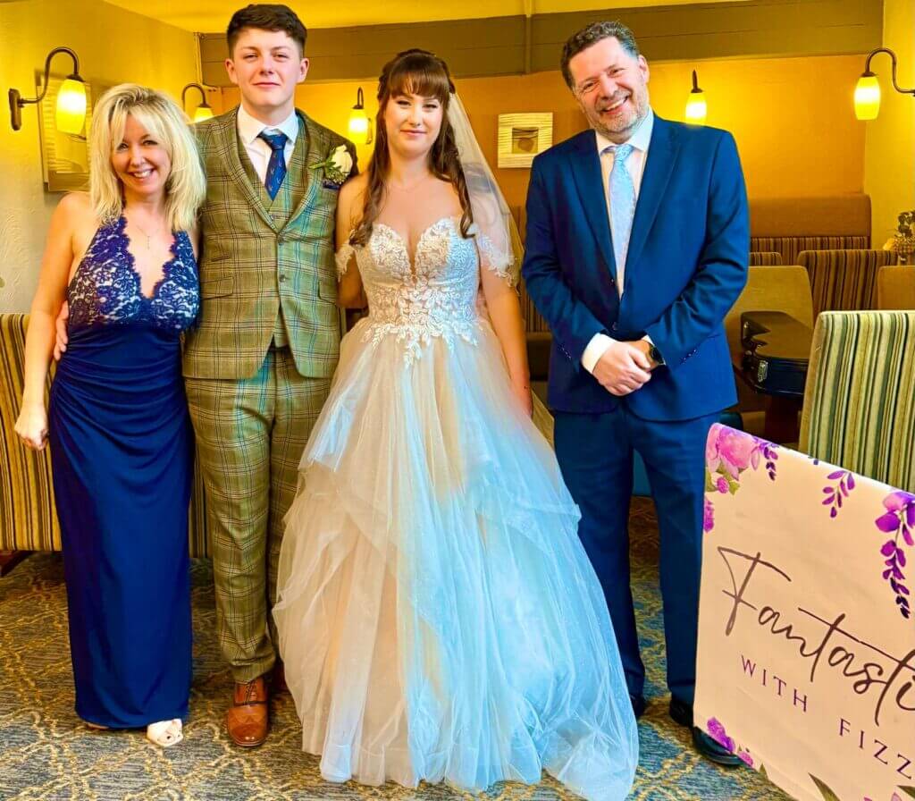 Wedding musicians Fantastic With Fizz with Anna and Callum