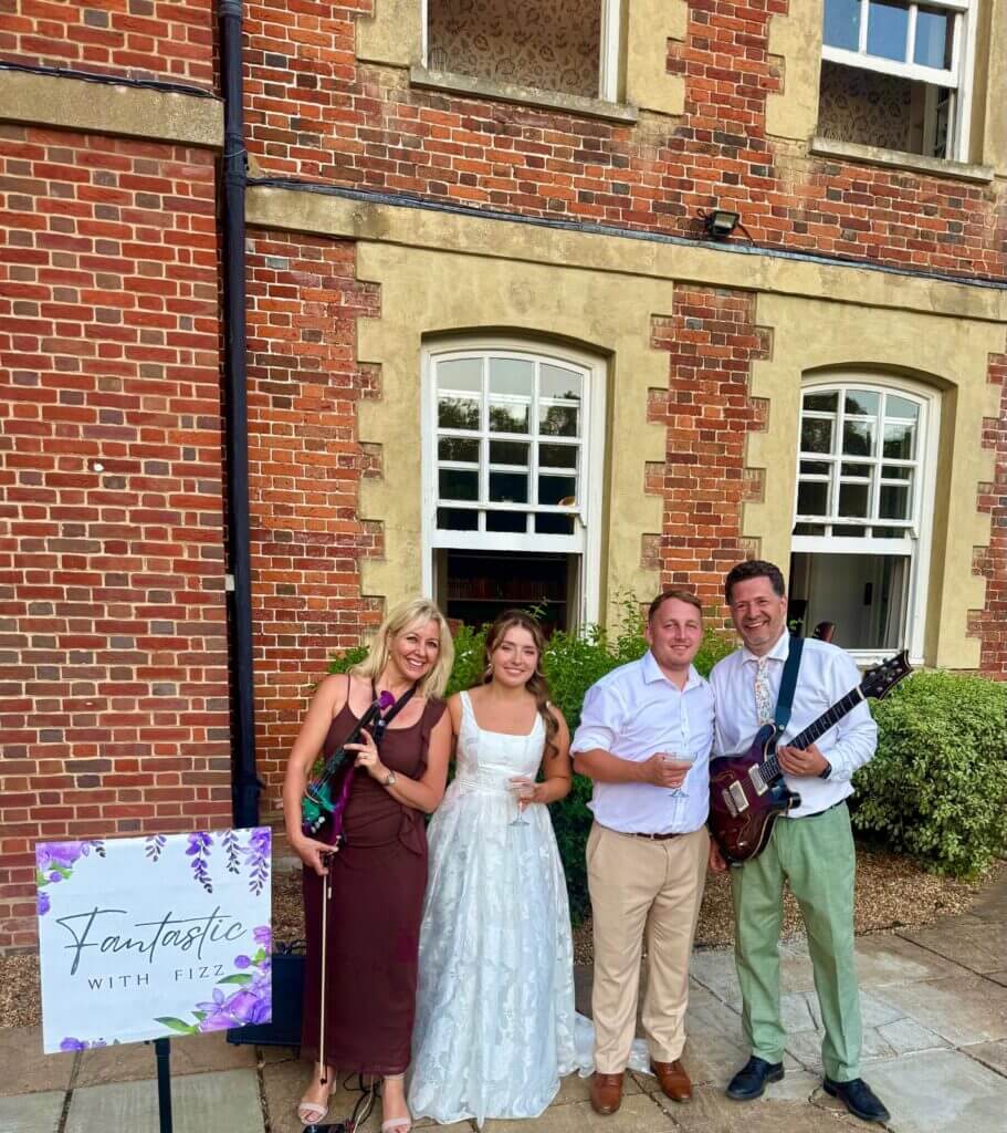 Wedding musicians Fantastic With Fizz with Megan and Tom