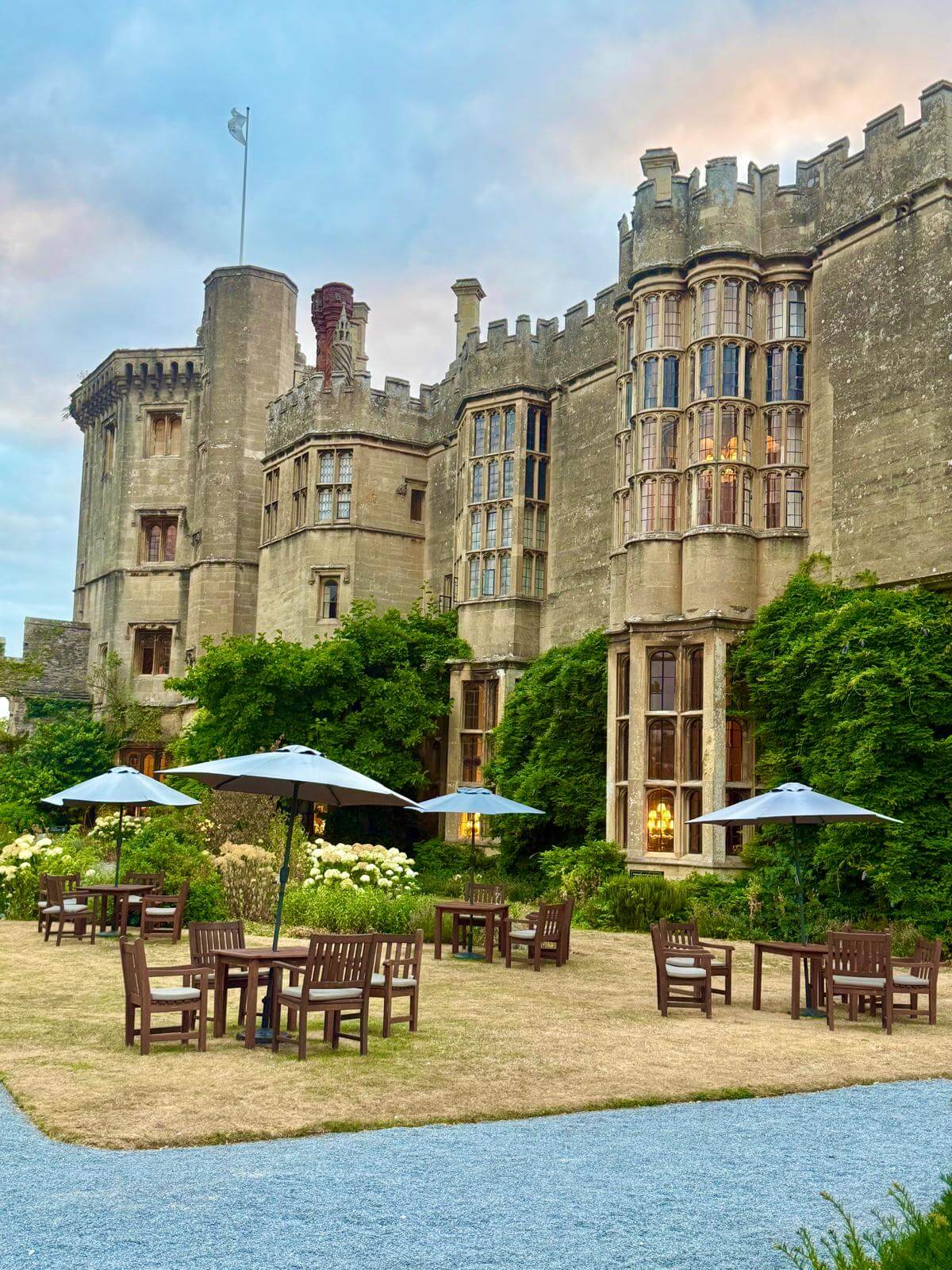 Wedding musicians seating at Thornbury Castle
