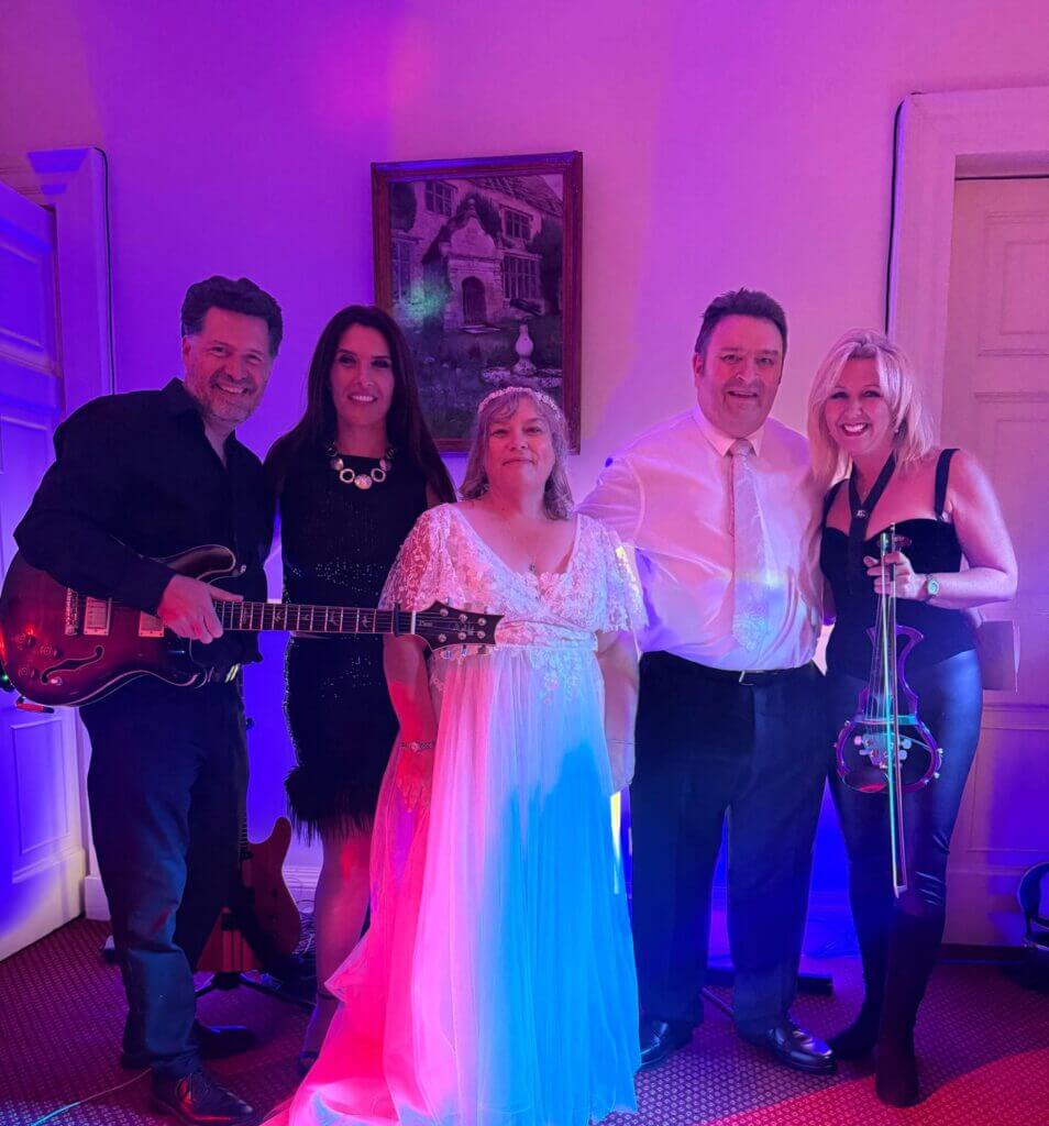 Wedding musicians Fantastic With Fizz plus Aliki with Sarah and Simon